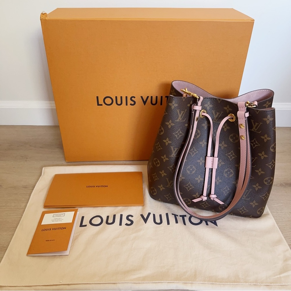 Louis Vuitton NéoNoé Pink Leather Bucket Handbag - Picture 7 of 10